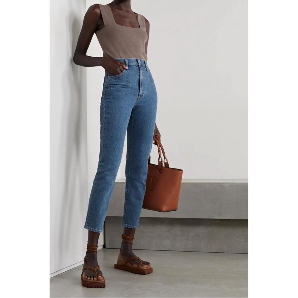 SLVRLAKE BEATNIK ANKLE JEAN IN FOREVER BLUE Raw Hem Sz 30